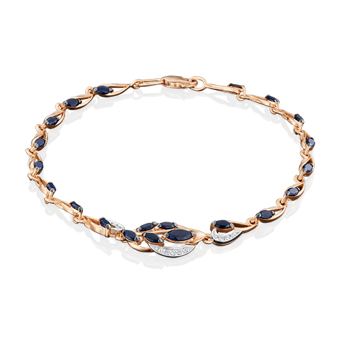 Браслет из золота с фианитом р. 19,5 PLATINA jewelry