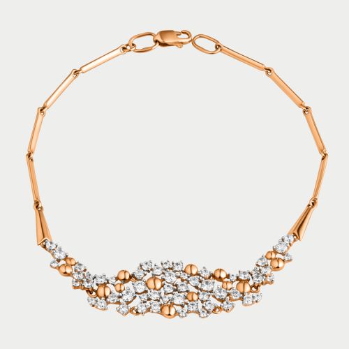 Браслет из золота с фианитом р.19,5 GOLD CENTER
