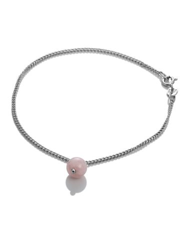 Браслет на ногу из серебра с кварцем р. 22-28 L'attrice