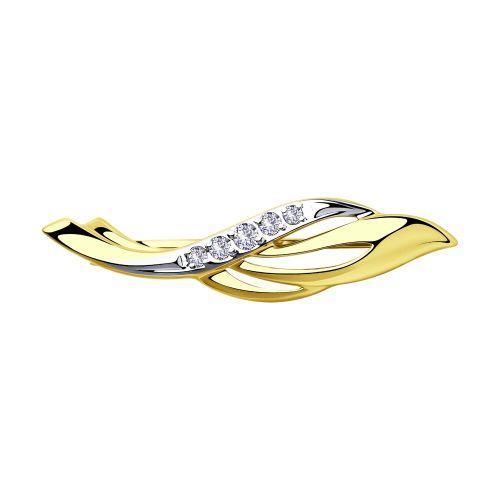 Брошь из желтого золота Diamant