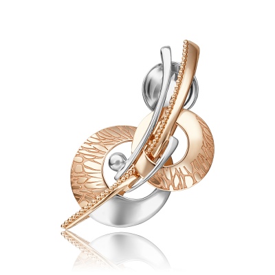 Брошь из комбинированного золота PLATINA jewelry