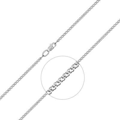 Цепочка из белого золота 55 см PLATINA jewelry