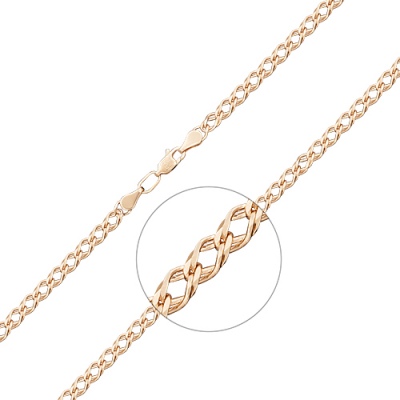 Цепочка из красного золота 40 см PLATINA jewelry