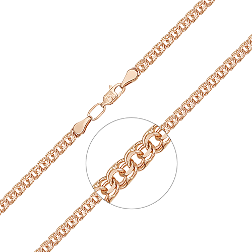 Цепочка из красного золота 70 см PLATINA jewelry