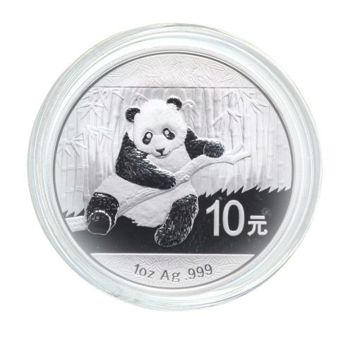 Инвестиционная серебряная монета 10 юаней в капсуле Панда, Китай, 2014 PF