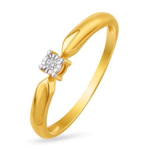 Кольцо женское из желтого золота с бриллиантом 585Gold