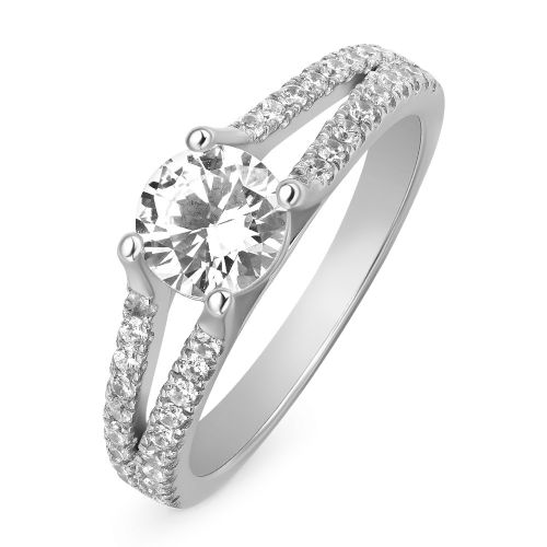 Кольцо женское из серебра с цирконом 585Gold