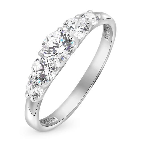 Кольцо женское из серебра с фианитом, кристаллами swarovski 585Gold