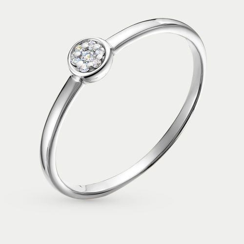 Кольцо из белого золота р. 15,5 VESNA