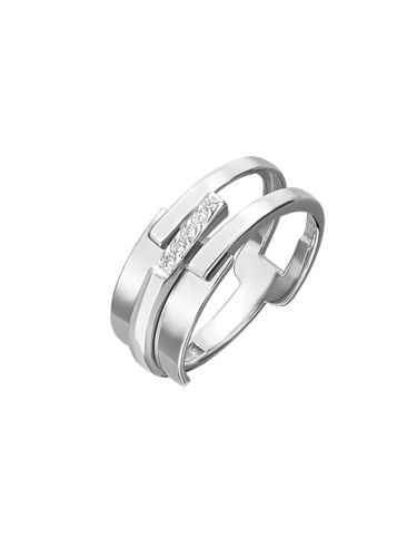 Кольцо из белого золота р. 16 PLATINA jewelry