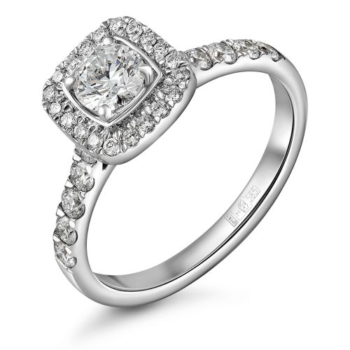 Кольцо из белого золота р. 16,5 IQ Diamonds