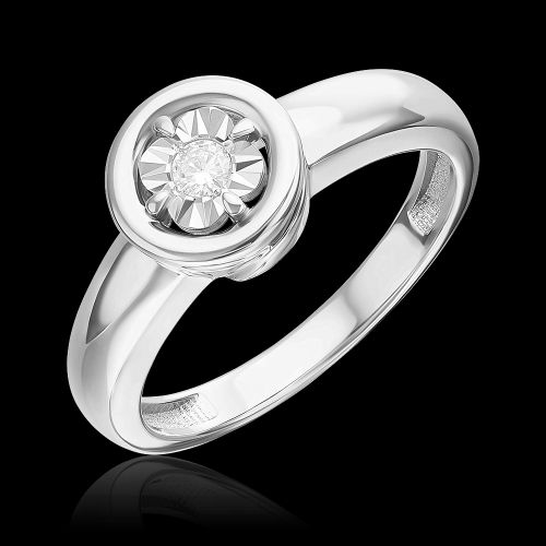 Кольцо из белого золота р. 16,5 PLATINA jewelry