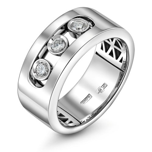 Кольцо из белого золота р. 17 IQ Diamonds