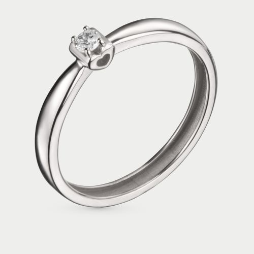 Кольцо из белого золота р. 17,5 Klondike