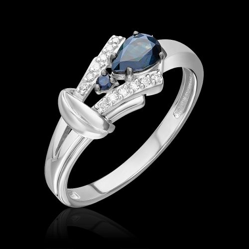 Кольцо из белого золота р. 17,5 PLATINA jewelry