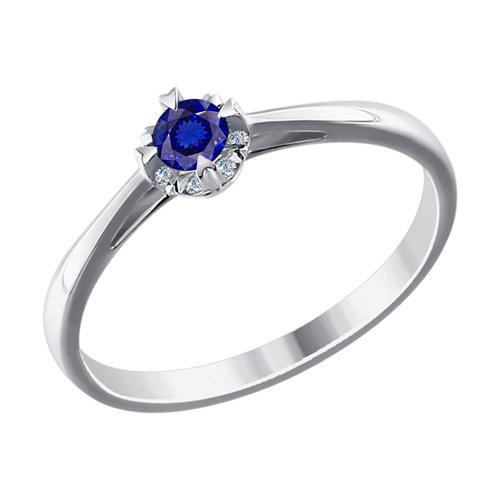 Кольцо из белого золота р. 17,5 SOKOLOV Diamonds