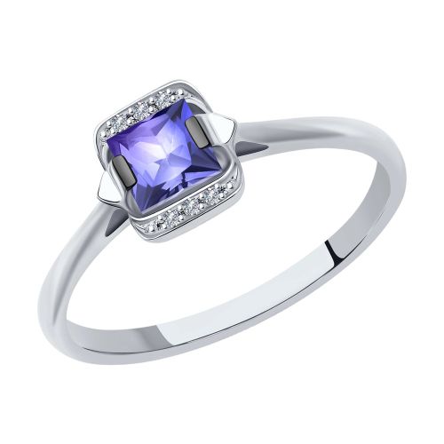 Кольцо из белого золота р. 18 SOKOLOV Diamonds