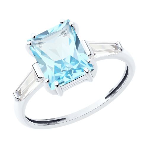 Кольцо из белого золота р. 19 Diamant