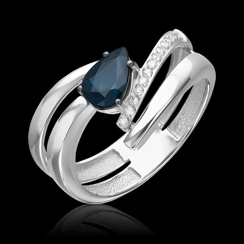 Кольцо из белого золота р. 19 PLATINA jewelry
