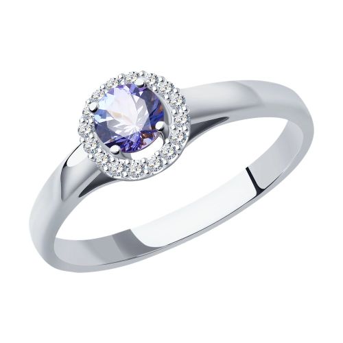 Кольцо из белого золота р. 19 SOKOLOV Diamonds