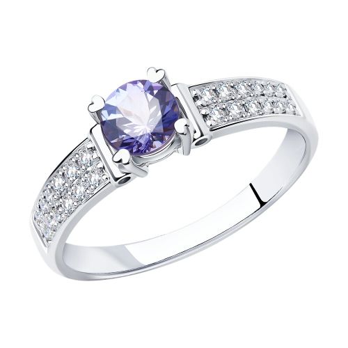 Кольцо из белого золота р. 19,5 SOKOLOV Diamonds