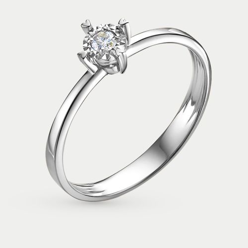 Кольцо из белого золота р. 19,5 VESNA