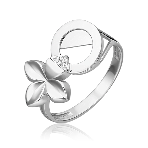Кольцо из белого золота р. 20 PLATINA jewelry