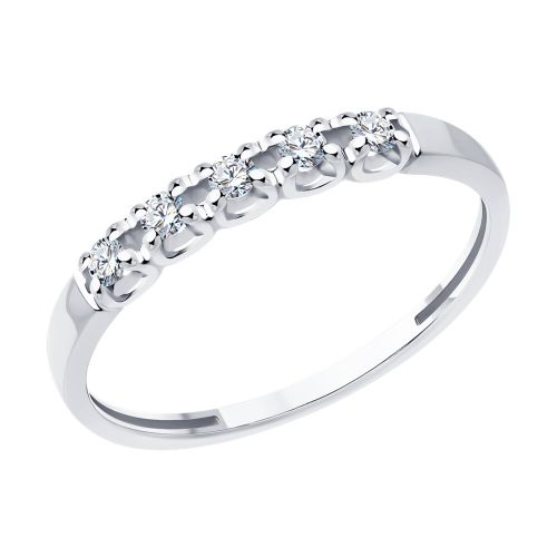 Кольцо из белого золота с бриллиантом р. 16 SOKOLOV Diamonds