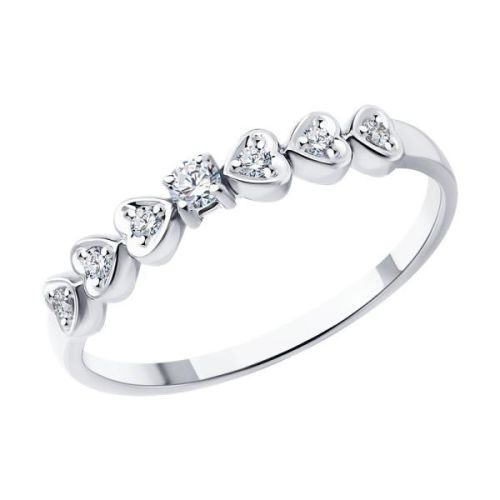 Кольцо из белого золота с бриллиантом р 17.5 Diamant