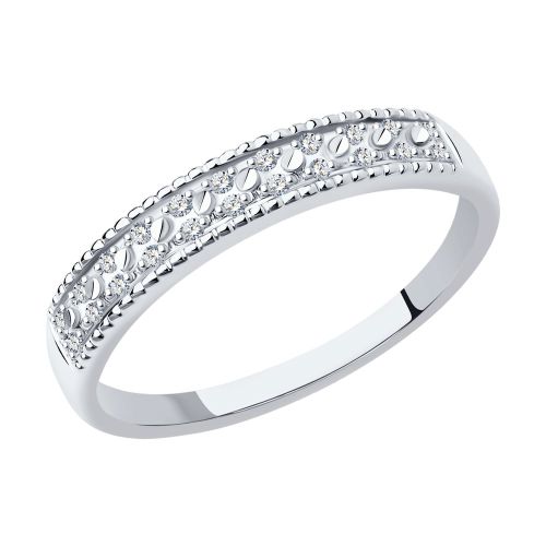 Кольцо из белого золота с бриллиантом р. 18 SOKOLOV Diamonds