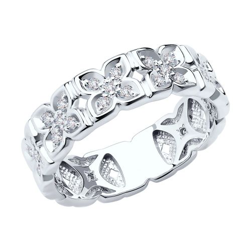 Кольцо из белого золота с бриллиантом р. 20 SOKOLOV Diamonds
