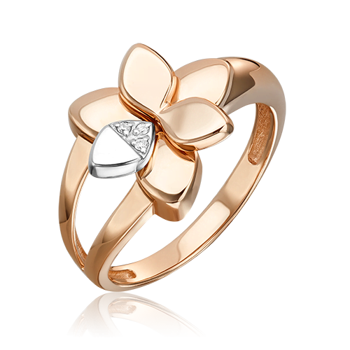 Кольцо из белого золота с бриллиантом р.17 PLATINA jewelry 01-5604-00-101-1111
