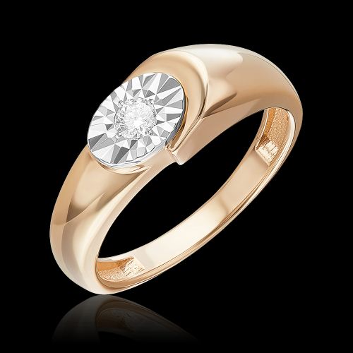 Кольцо из белого/красного золота р. 16,5 PLATINA jewelry