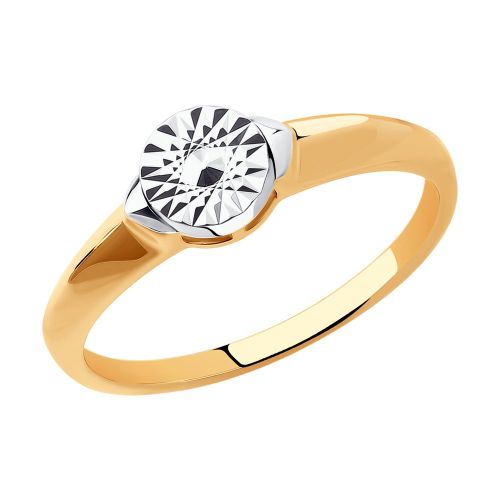 Кольцо из белого/красного золота р. 19 Diamant