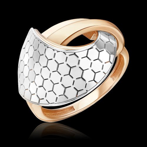 Кольцо из белого/красного золота р. 20 PLATINA jewelry