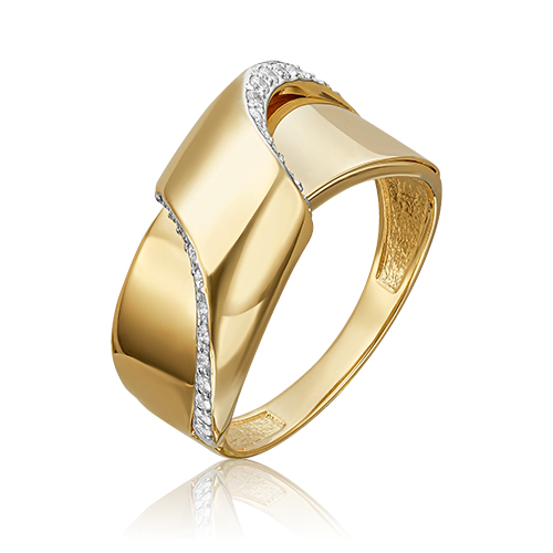 Кольцо из желтого золота р. 16,5 PLATINA jewelry