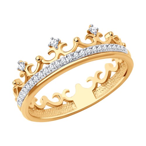 Кольцо из желтого золота р. 16,5 SOKOLOV Diamonds