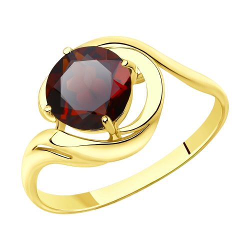 Кольцо из желтого золота р. 17 Diamant
