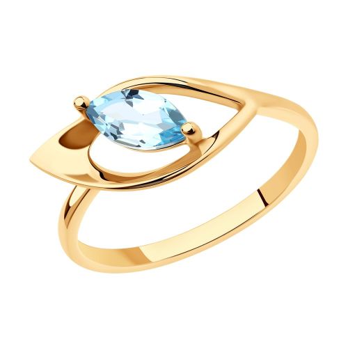 Кольцо из желтого золота р. 17,5 Diamant