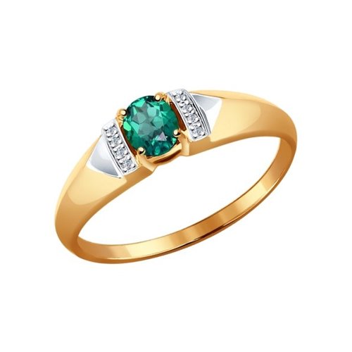 Кольцо из желтого золота р. 17,5 SOKOLOV Diamonds