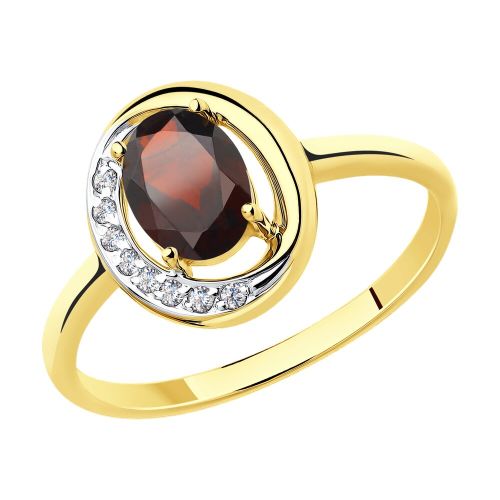 Кольцо из желтого золота р. 18 Diamant