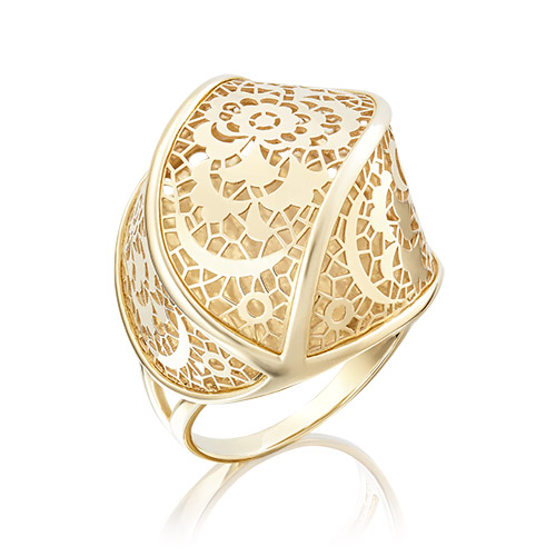 Кольцо из желтого золота р. 20,5 PLATINA jewelry