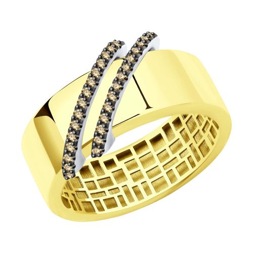 Кольцо из желтого золота с бриллиантом р. 17.5 SOKOLOV Diamonds