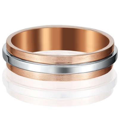 Кольцо из комбинированного золота р. 15 PLATINA jewelry