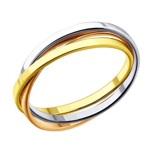 Кольцо из комбинированного золота р. 16 Diamant