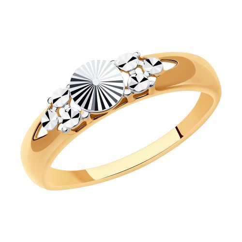 Кольцо из комбинированного золота р. 18 Diamant