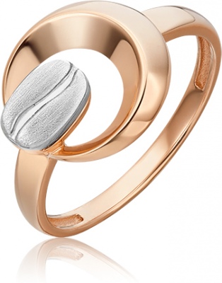 Кольцо из комбинированного золота р. 18 PLATINA jewelry