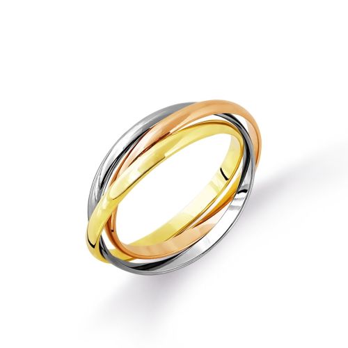Кольцо из комбинированного золота р. 19 585Gold