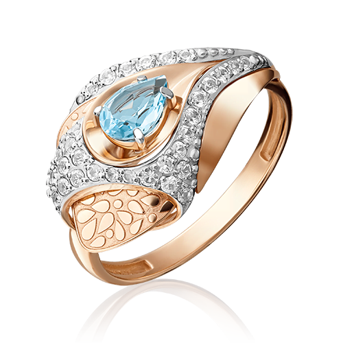 Кольцо из комбинированного золота р. 20 PLATINA jewelry