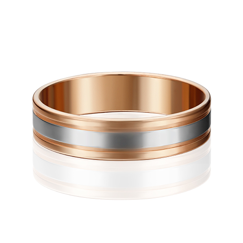 Кольцо из комбинированного золота р. 22,5 PLATINA jewelry
